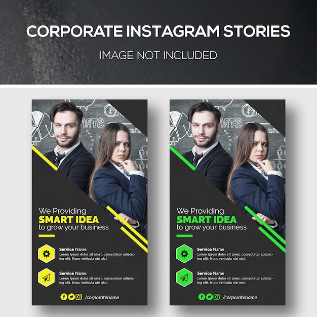 Histórias corporativas do instagram