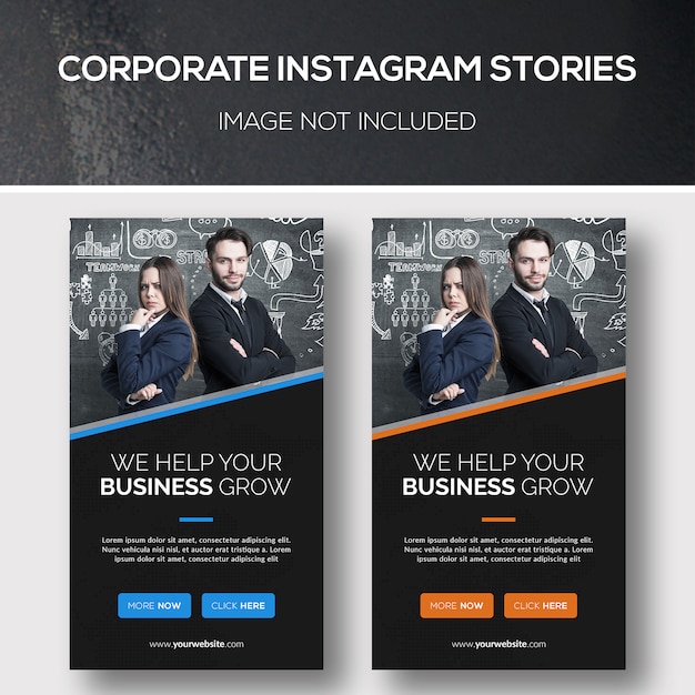 PSD histórias corporativas do instagram