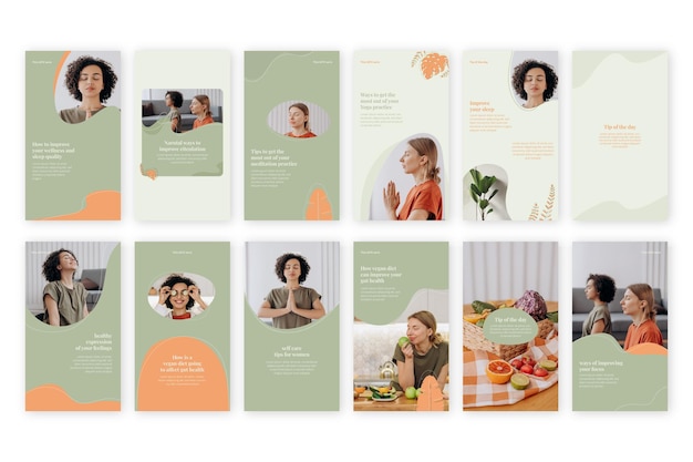 Histórias curtas para modelo de instagram de história de mídia social PSD Premium