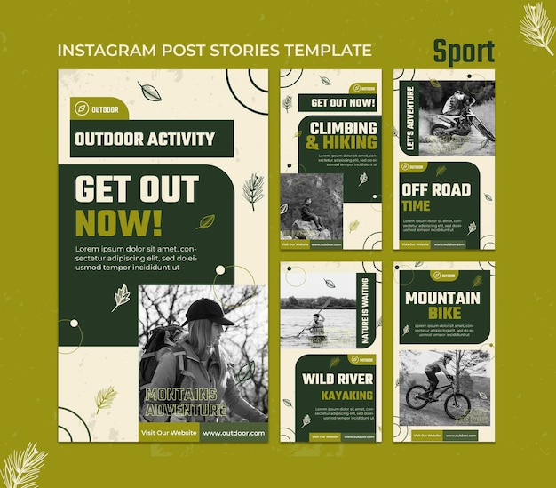 Histórias de esportes nas redes sociais