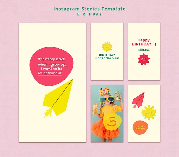 Histórias de feliz aniversário no Instagram