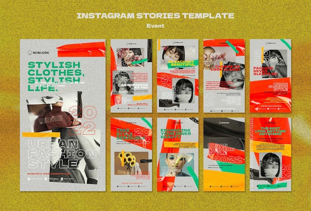 PSD histórias de instagram de estilo de moda urbana