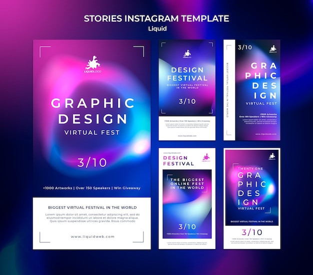 Histórias de instagram líquidas