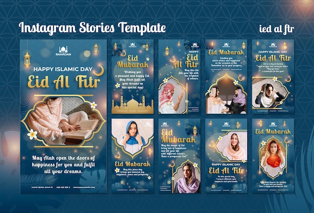 Histórias de mídia social de Eid al-fitr