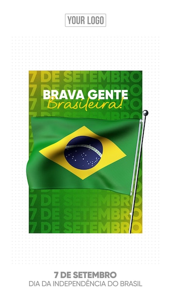 Histórias de mídia social dia da independência do brasil para celebração