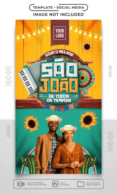 Histórias de mídia social o melhor São João de todos os tempos