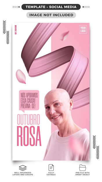 Histórias de mídia social Outubro subiu contra o câncer de mama