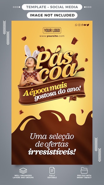Histórias de mídia social Páscoa é a época mais quente do ano