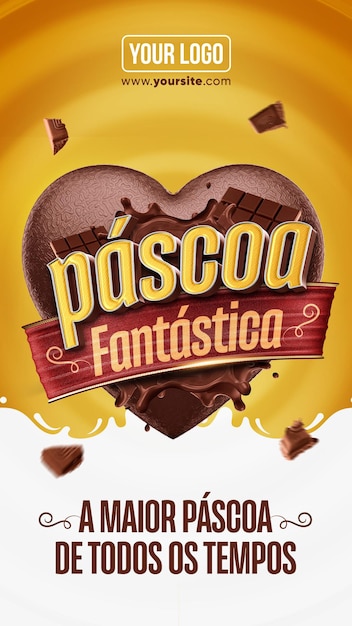 Histórias de mídia social páscoa fantástico