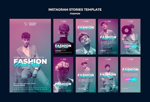 PSD histórias de moda no instagram