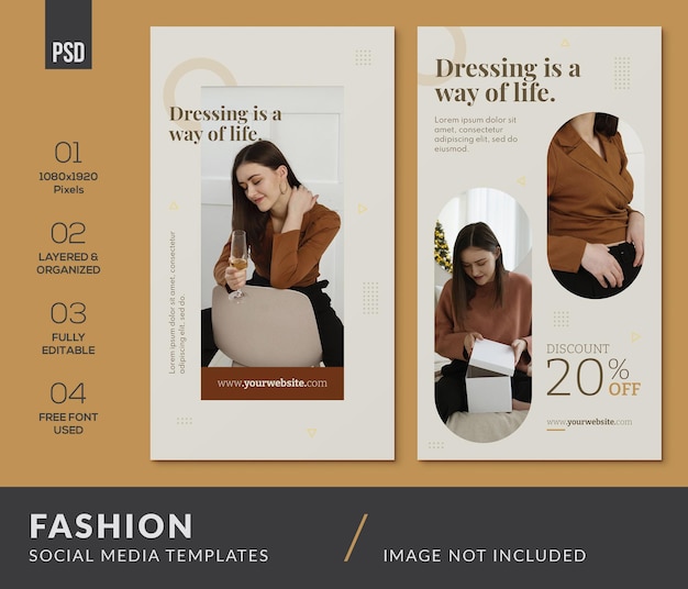 Histórias de moda no Instagram