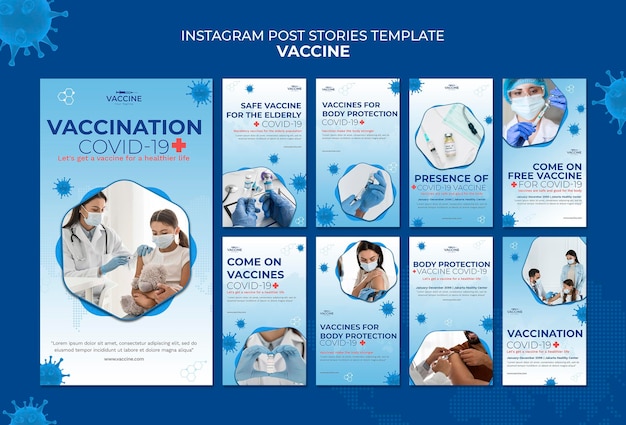 Histórias de vacinas no Instagram