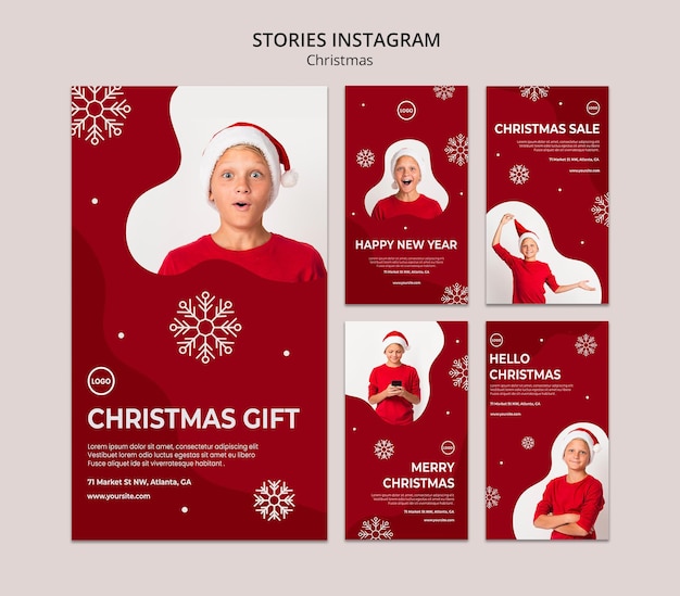 PSD histórias de venda de natal no instagram