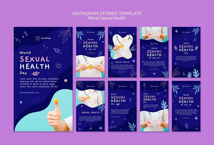 PSD histórias do instagram do dia mundial da saúde sexual