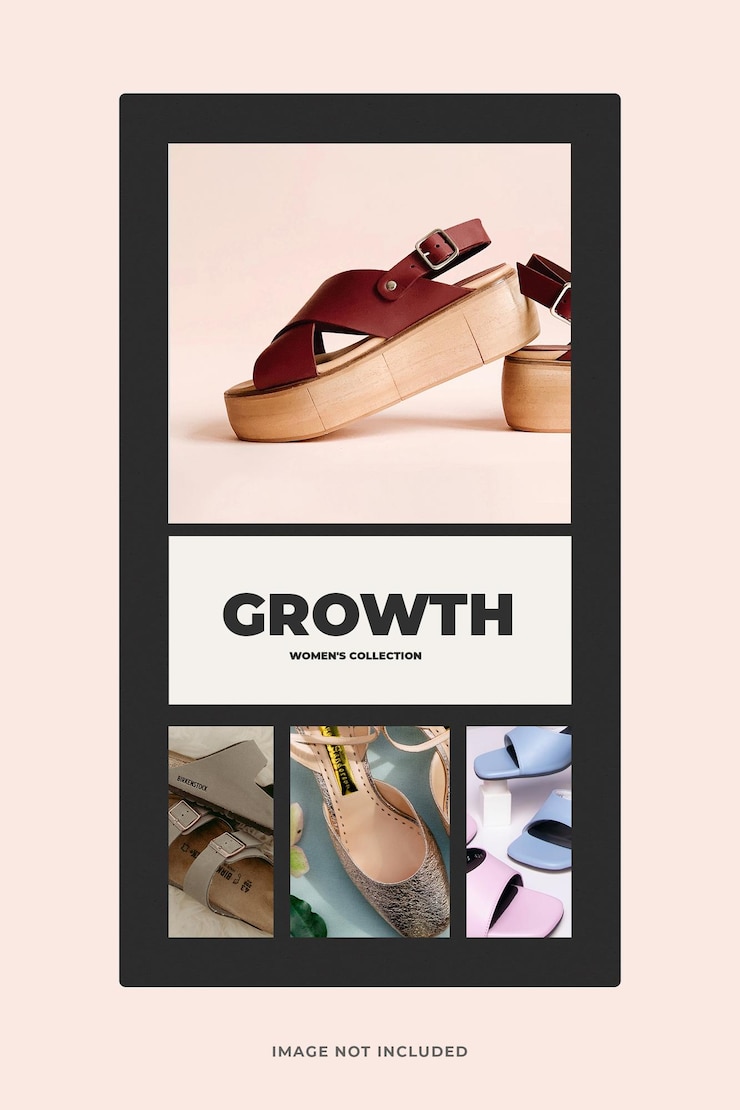 PSD historias de instagram de marca de moda modelo psd