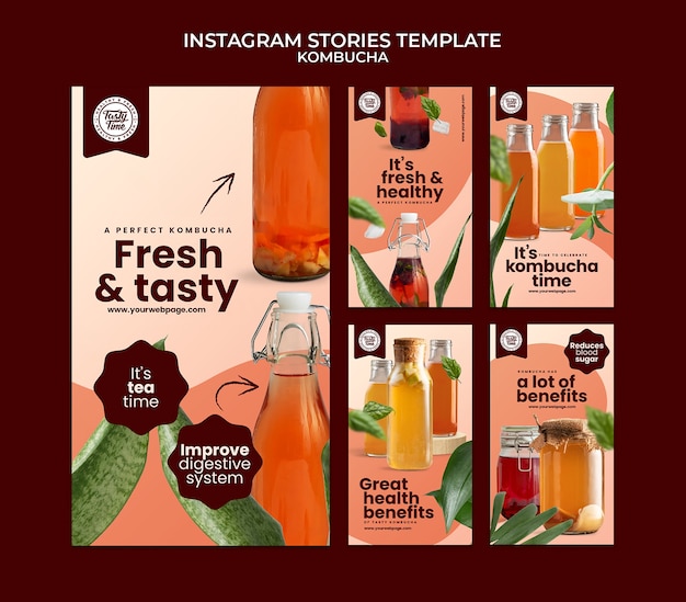 Las historias de kombucha en instagram