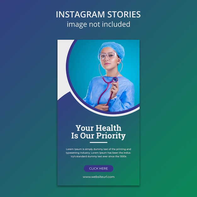 PSD historias médicas y de salud en instagram