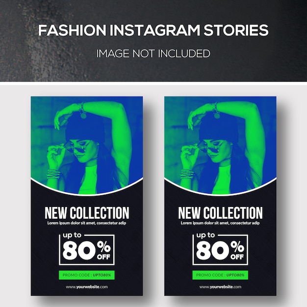 PSD historias de moda de instagram