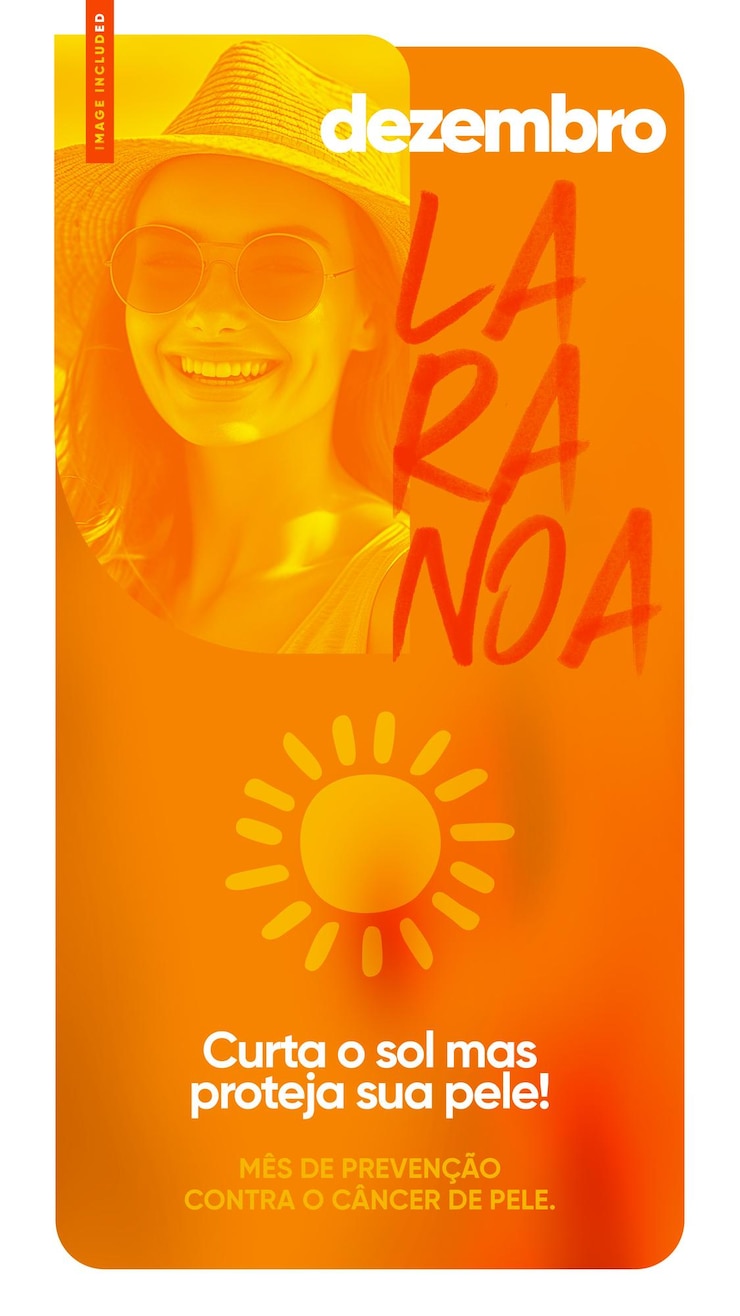 PSD histórias nas redes sociais dezembro, mês laranja de prevenção