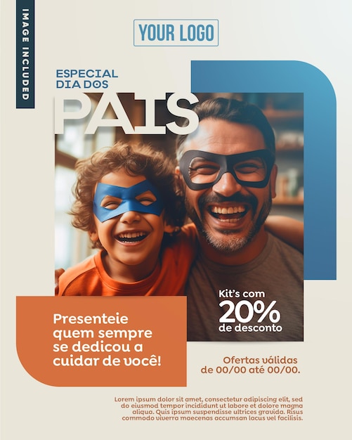 PSD historias de redes sociales día especial de father039s