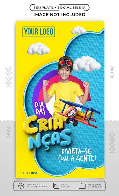 Historias de redes sociales día del niño.