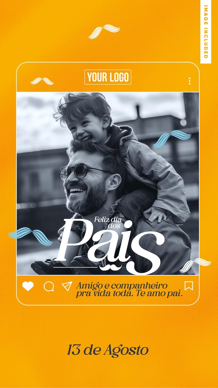 PSD historias de las redes sociales feliz día del padre, mi amigo