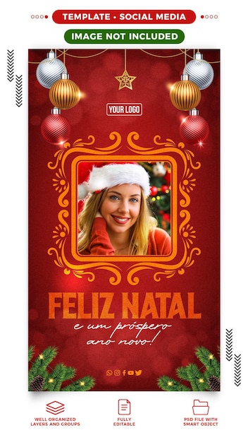 Historias de redes sociales instagram feliz navidad y próspero año nuevo