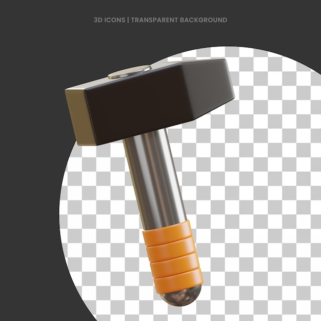 hit hammer work tools 3d icon psd