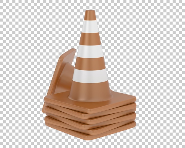 Hito en la ilustración de renderizado 3d de fondo transparente