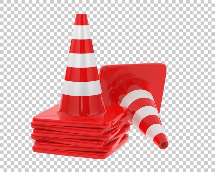 PSD hitos en la ilustración de renderizado 3d de fondo transparente