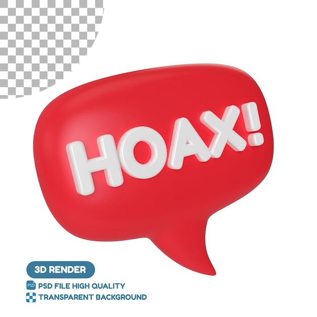 Hoax 3D-Illustrationssymbol