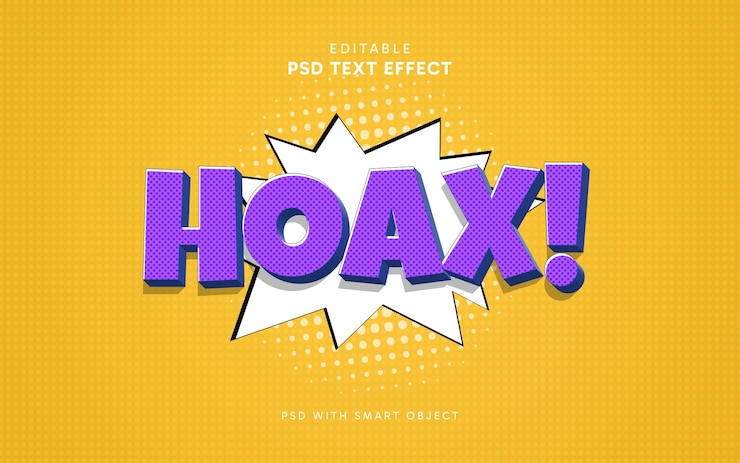 PSD hoax comic-text-effekt
