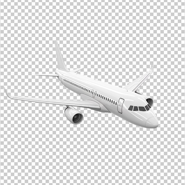 Hochdetailliertes 3D-Rendering eines weißen Passagierflugzeugs auf weißem Hintergrund Airplane Take Off isolierte 3D-Illustration