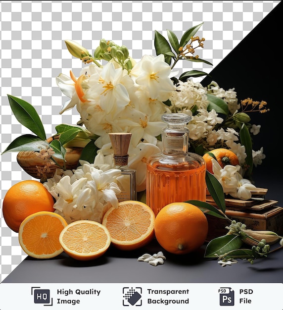 PSD hochwertige durchsichtige psd-realistische fotografische parfüm-zutaten