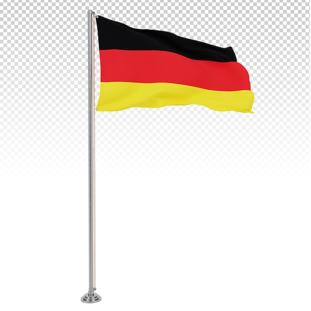 Hochwertige nationale Flagge Deutschlands bearbeitbare PSD-Bild