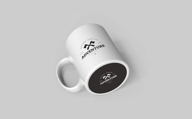 PSD hochwertiges psd-mug-mockup, vollständig bearbeitbar mit smart object