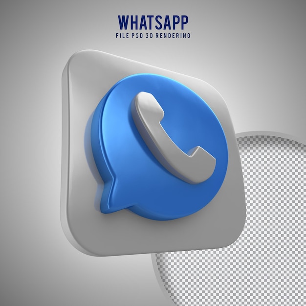 Hochwertiges whatsapp 3d gerendertes symbol