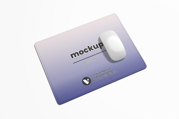 Hochwinkelansicht des Mauspad-Mockups