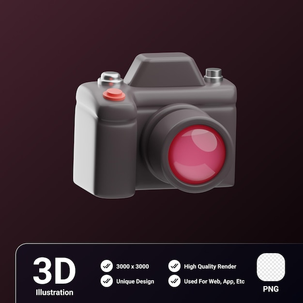 Hochzeitsobjektkamera 3D-Illustration