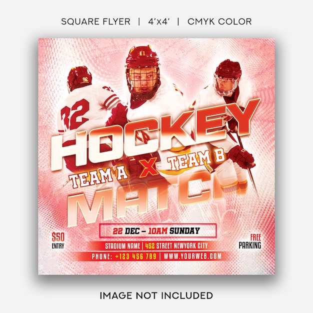 Hockeyspiel-flyer