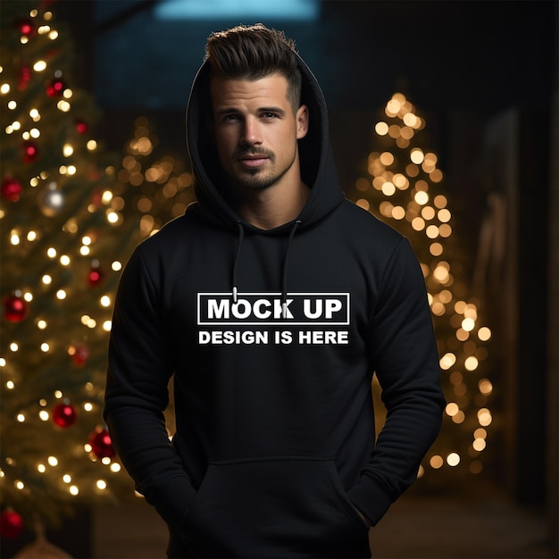 PSD hoddie mockup hombres hoddie mockup tela mockup vestido mockup moda mockup capucha mockup psd mockup