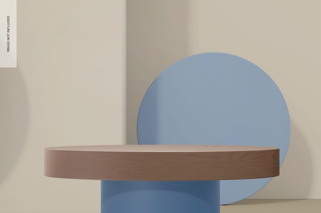 Hölzerne ovale Podeste Mockup