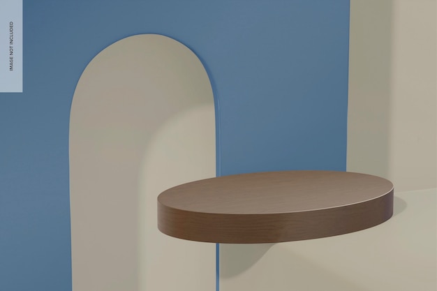 Hölzerne ovale Podeste Mockup