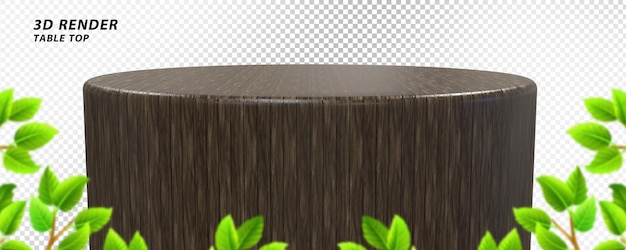 Hölzerne Tischplattenstile 3D-Rendering