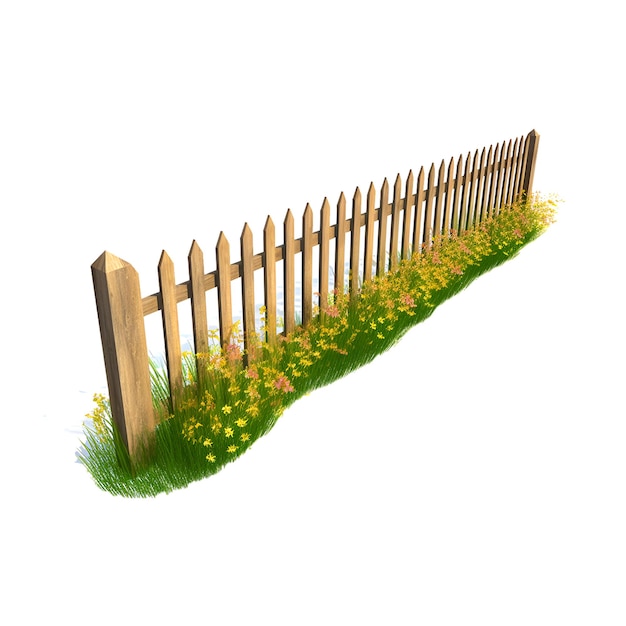 Hölzerner gartenkot mit gras-clipart