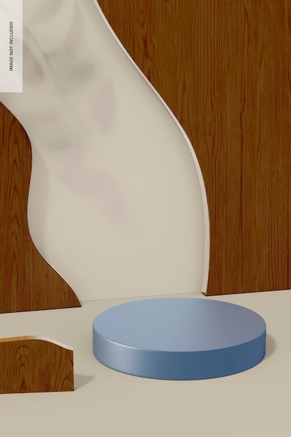 Hölzerner quadratischer wellenartiger Hintergrund Mockup, Perspektive