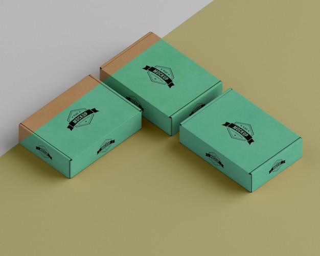 Hoher Winkel des Verpackungskartonmodells