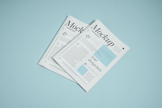 Hoher Winkel des Zeitungsmodells