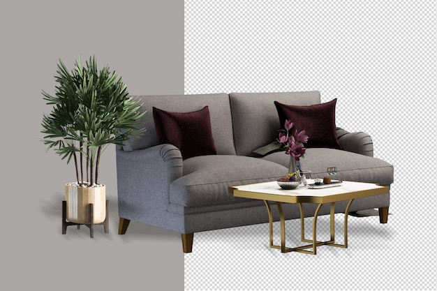 hoja 3d muebles silla sillón mesa