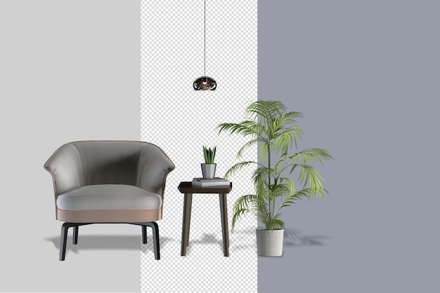 Hoja 3d Muebles Silla Sillón Mesa
